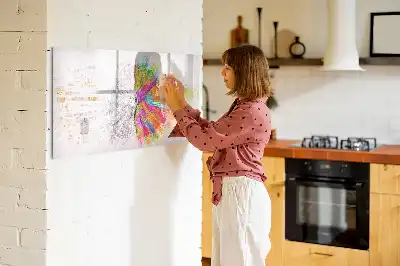 Tablă magnetică cu ștergere uscată cu design Abstracția creierului