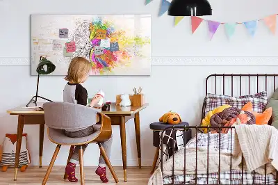 Tablă magnetică cu ștergere uscată cu design Abstracția creierului