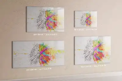 Tablă magnetică cu ștergere uscată cu design Abstracția creierului