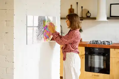 Tablă magnetică cu ștergere uscată cu design Abstracția creierului