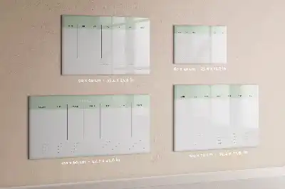 Tablă magnetică cu ștergere uscată planificator săptămânal