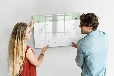 Tablă magnetică cu ștergere uscată planificator săptămânal