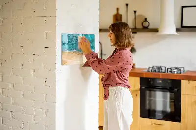 Tablă magnetică cu ștergere uscată cu model plajă marină și oameni