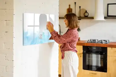 Tablă magnetică cu ștergere uscată cu model pete pictate