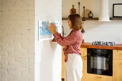 Tablă magnetică cu ștergere uscată cu hărțile continentelor