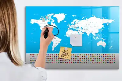 Tablă magnetică cu ștergere uscată cu harta contur a statelor