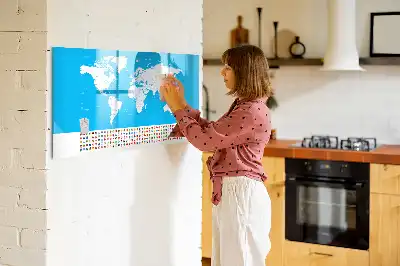 Tablă magnetică cu ștergere uscată cu harta contur a statelor
