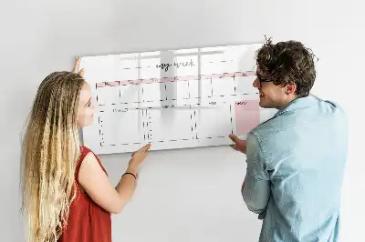 Tablă magnetică cu ștergere uscată planificator săptămânal
