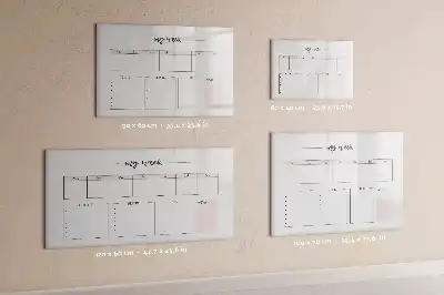 Tablă magnetică cu ștergere uscată planificator săptămânal