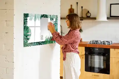 Tablă magnetică cu ștergere uscată cu model de frunze exotice