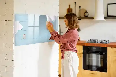 Tablă magnetică pentru copii cu ștergere uscată