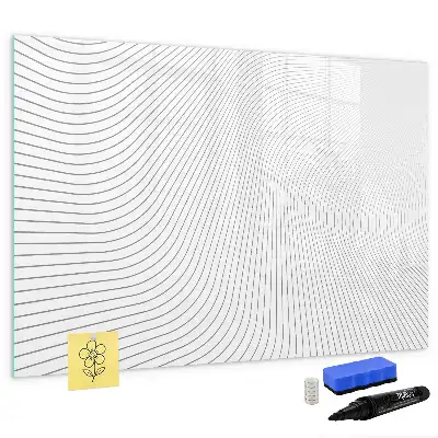 Tablă magnetică cu ștergere uscată model cu linii abstracte