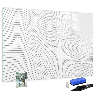 Tablă magnetică cu ștergere uscată model cu linii abstracte