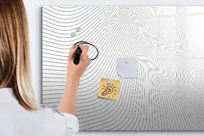 Tablă magnetică cu ștergere uscată model cu linii abstracte