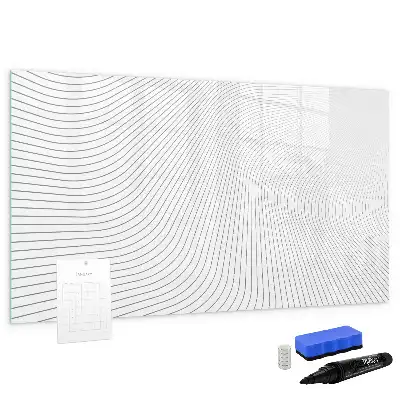 Tablă magnetică cu ștergere uscată model cu linii abstracte