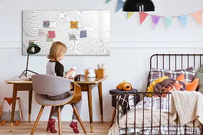 Tablă magnetică cu ștergere uscată model cu linii abstracte
