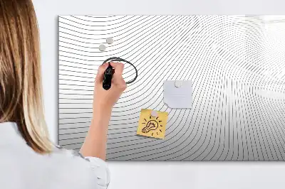 Tablă magnetică cu ștergere uscată model cu linii abstracte