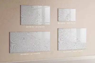 Tablă magnetică cu ștergere uscată model cu linii abstracte