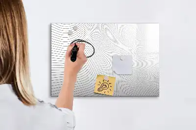 Tablă magnetică cu ștergere uscată model cu linii abstracte