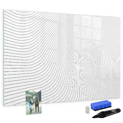 Tablă magnetică cu ștergere uscată model cu linii abstracte