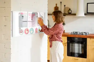 Tablă magnetică cu ștergere uscată cu design sub formă de marcaje de carte vesele