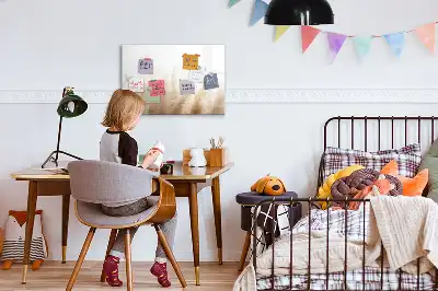Tablă magnetică cu ștergere uscată cu model abstract cu granulație