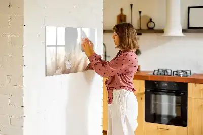 Tablă magnetică cu ștergere uscată cu model abstract cu granulație