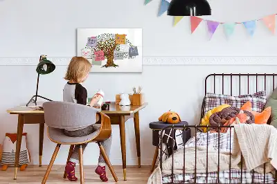 Tablă magnetică cu ștergere uscată cu model rădăcină de copac
