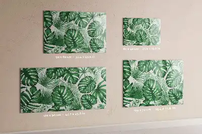Tablă magnetică cu ștergere uscată cu model de frunze de monstera