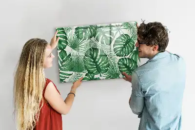 Tablă magnetică cu ștergere uscată cu model de frunze de monstera