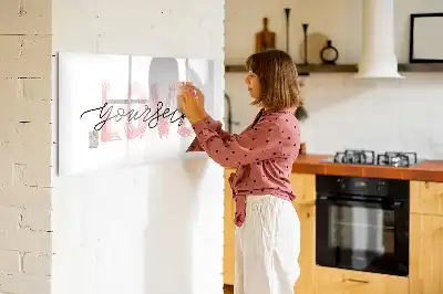 Tablă magnetică cu ștergere uscată cu textul Iubește-te pe tine însuți