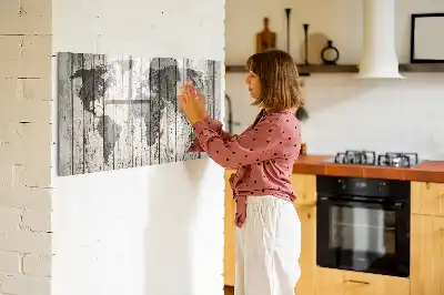 Harta lumii tablă magnetică cu ștergere uscată