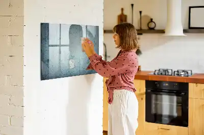 Tablă magnetică cu ștergere uscată cu model hartă vintage