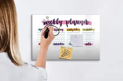 Tablă magnetică cu ștergere uscată planificator scris de mână