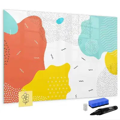 Tablă magnetică cu ștergere uscată model Abstracție POP