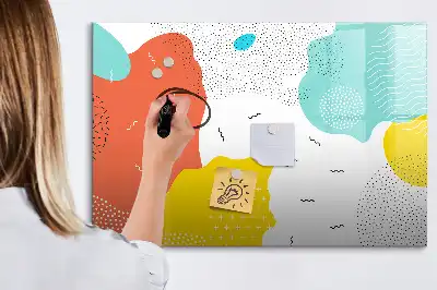 Tablă magnetică cu ștergere uscată model Abstracție POP
