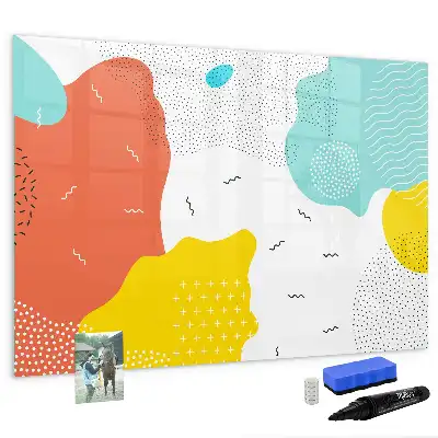 Tablă magnetică cu ștergere uscată model Abstracție POP