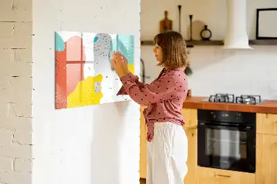 Tablă magnetică cu ștergere uscată model Abstracție POP