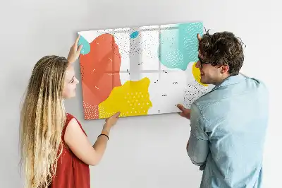 Tablă magnetică cu ștergere uscată model Abstracție POP