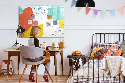 Tablă magnetică cu ștergere uscată model Abstracție POP