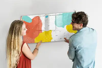 Tablă magnetică cu ștergere uscată model Abstracție POP