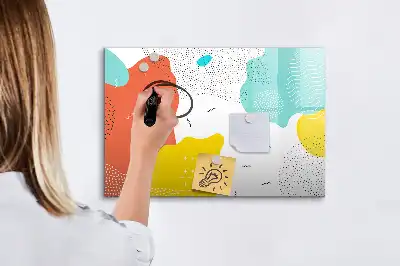 Tablă magnetică cu ștergere uscată model Abstracție POP