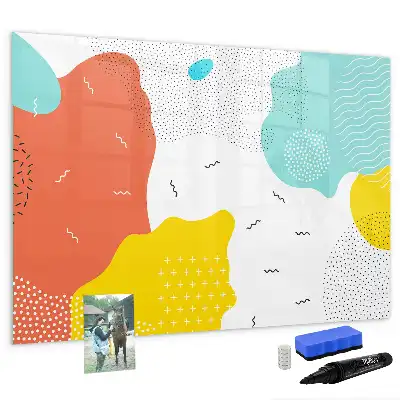 Tablă magnetică cu ștergere uscată model Abstracție POP