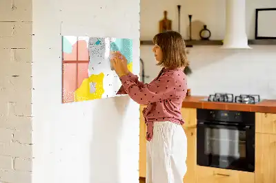 Tablă magnetică cu ștergere uscată model Abstracție POP