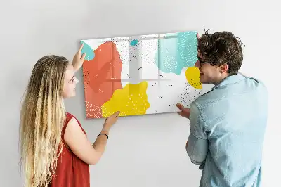 Tablă magnetică cu ștergere uscată model Abstracție POP