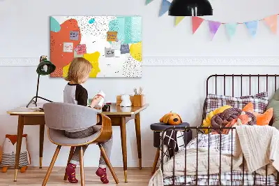 Tablă magnetică cu ștergere uscată model Abstracție POP