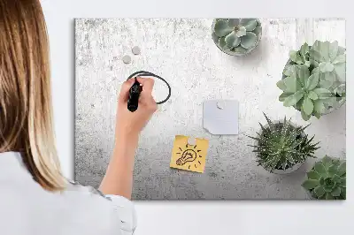 Tablă magnetică cu ștergere uscată cu design de plante decorative