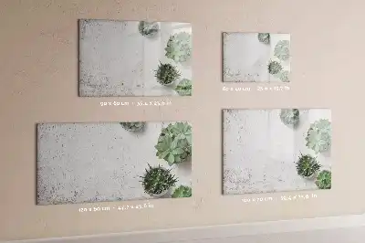 Tablă magnetică cu ștergere uscată cu design de plante decorative