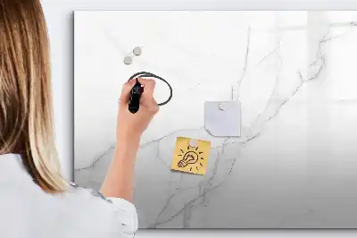 Tablă magnetică cu ștergere uscată cu model decorativ de marmură
