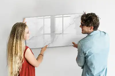 Tablă magnetică cu ștergere uscată cu model decorativ de marmură